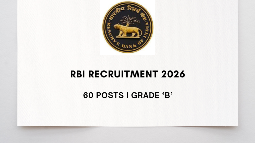 RBI Grade B Recruitment 2026